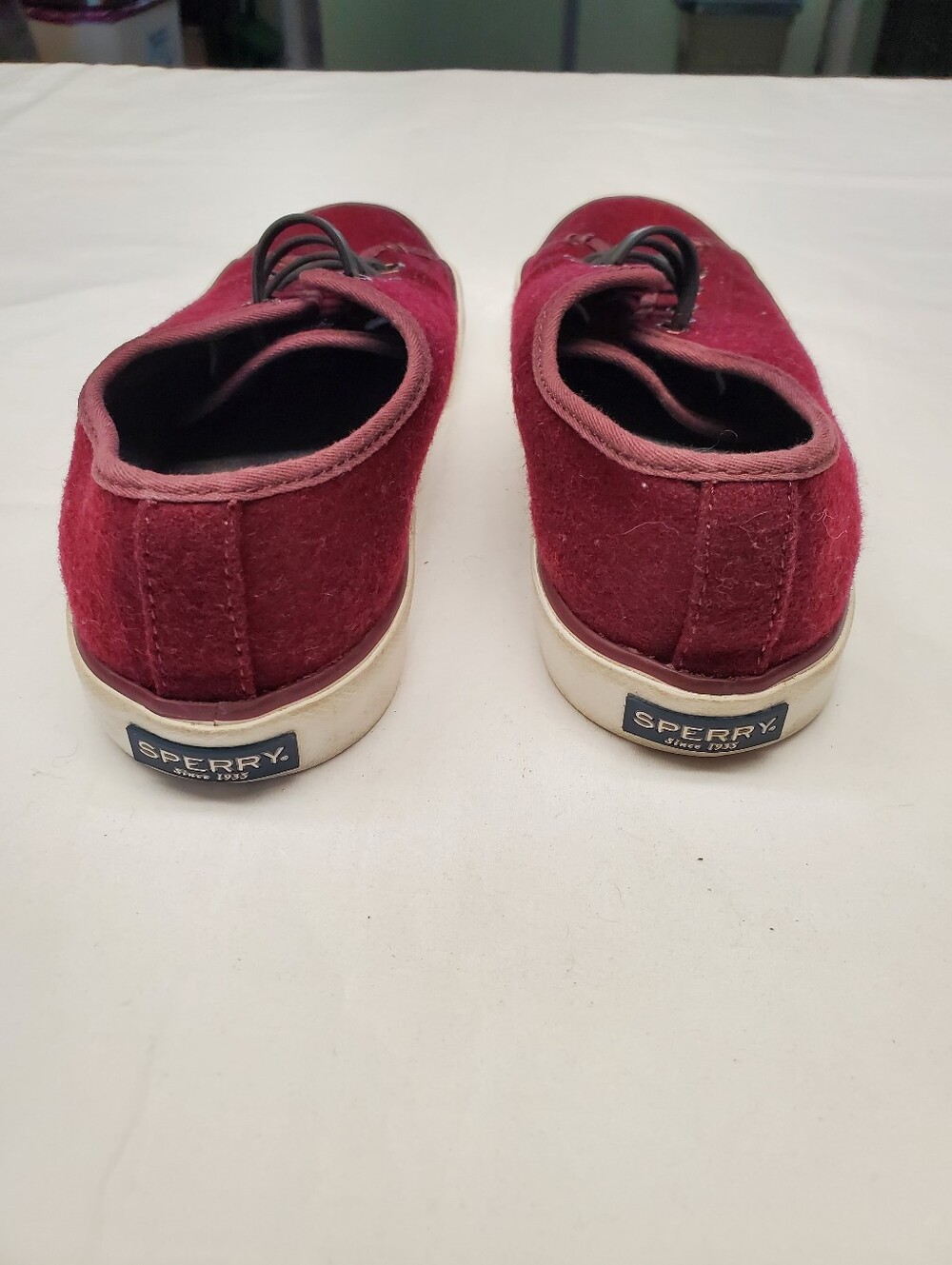 Sperry Top-Sider Crest Vibe Burgundy Wine Wool Lace-Up Sneaker Women's 7.5 - Picture 5 of 7